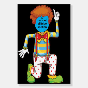 Clown Sturdy Photo Booth Cut-out Funny Backdrop Foam Board