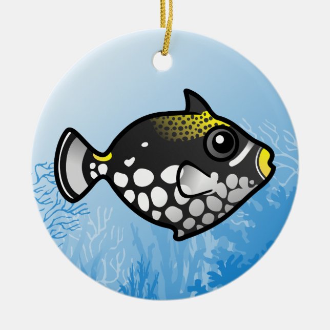 Clown Triggerfish Ceramic Ornament (Front)