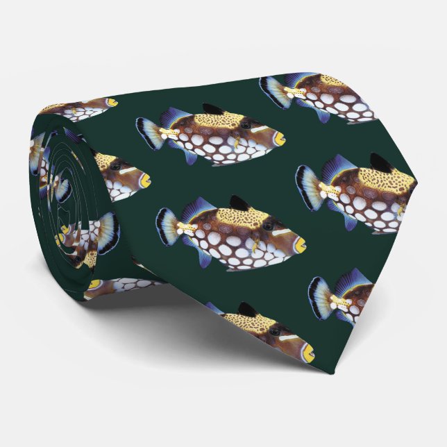 Clown triggerfish neck tie (Rolled)
