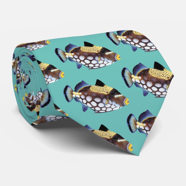 Clown triggerfish neck tie (Rolled)