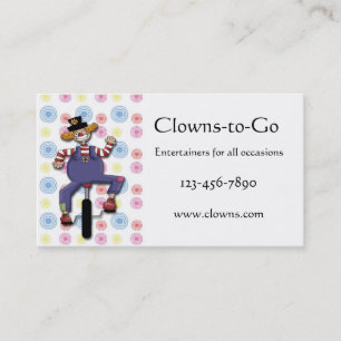 Clown Unicycle Business Card