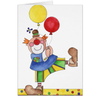 Clown with Balloons Cards
