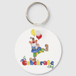 Clown With Balloons Keychain at Zazzle