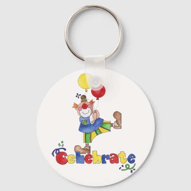 Clown with Balloons Keychain (Front)