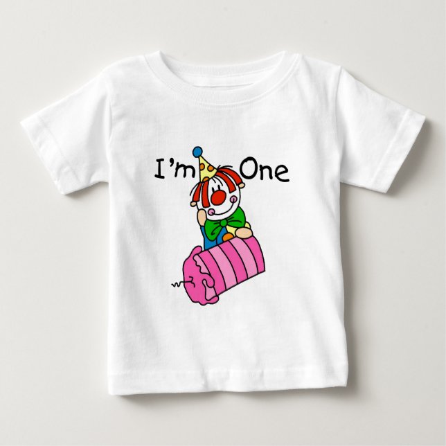 Clown with Candle 1st Birthday Tshirts and Gifts (Front)