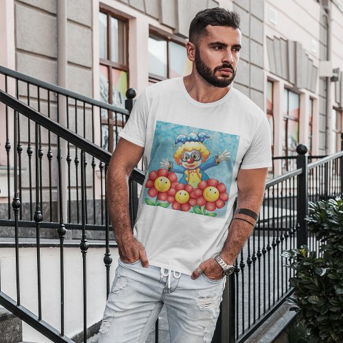 Clown With Flowers T_Shirt
