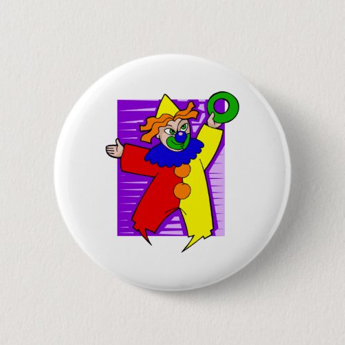 Clown with giant ring button