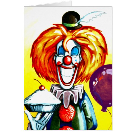 Clown with Pie Painting Cards (Front)