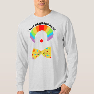 Clown with Rainbow Wig Personalized Graphic T-Shirt