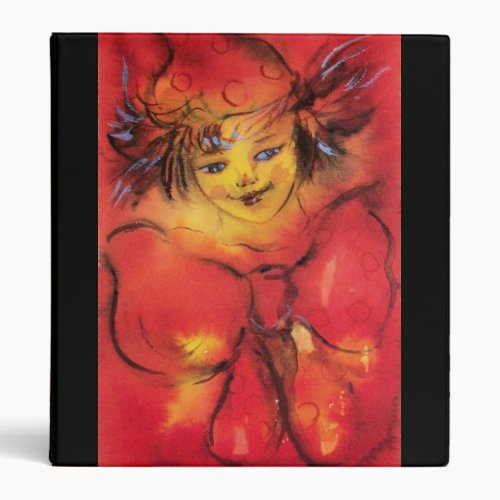 CLOWN WITH RED RIBBON BINDER
