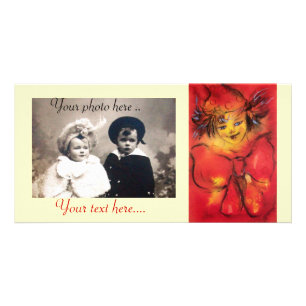 CLOWN WITH RED RIBBON CARD