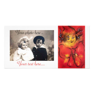 CLOWN WITH RED RIBBON CARD