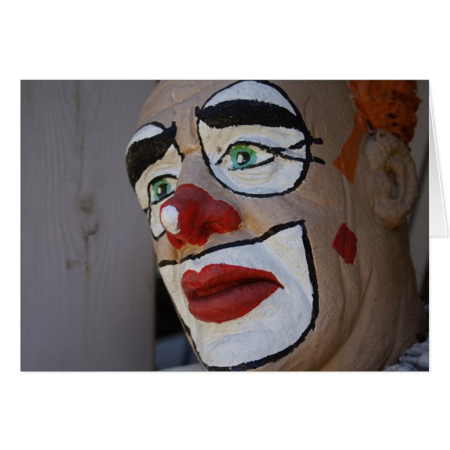 Clown With Sad Look Cards (Front Horizontal)