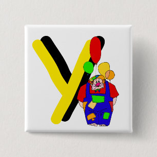 Clown Y.png Pinback Button