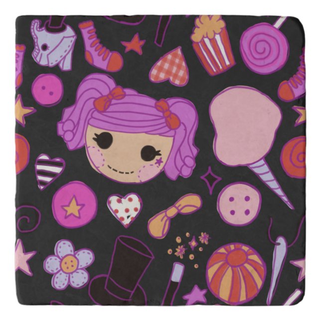 clowncore circus doll sweatshirt Trivet (Front)