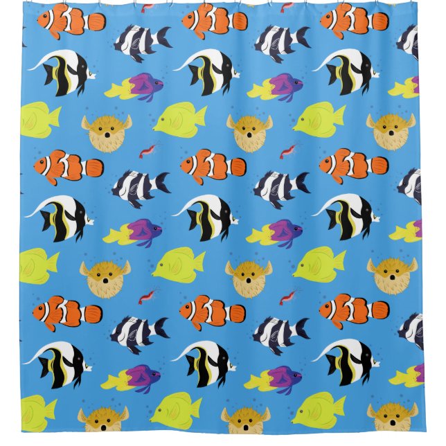 Clownfish and Friends Shower Curtain (Front)