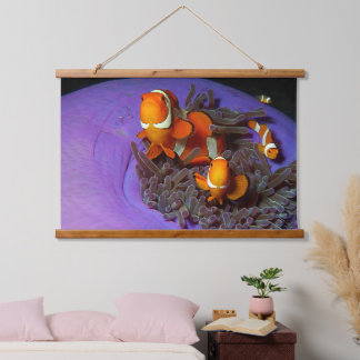 Clownfish are always in move | Busy Anemonefish |  Hanging Tapestry