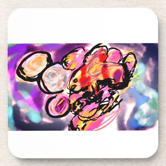 Clownfish gem beverage coaster (Front)