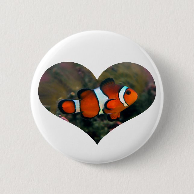 Clownfish Heart Button (Front)