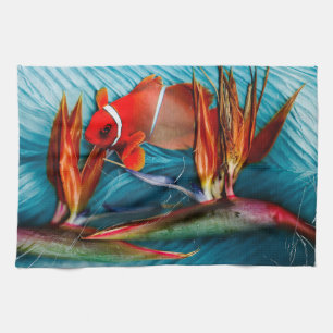 Clownfish in Paradise kitchen towel