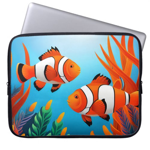 Clownfish In Seaweed Laptop Sleeve