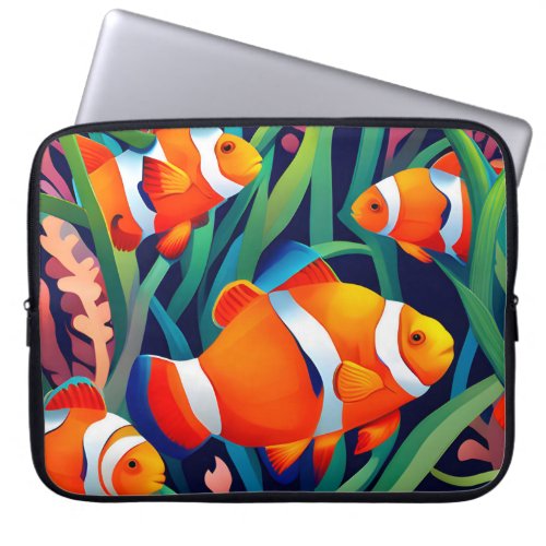 Clownfish In Seaweed Laptop Sleeve