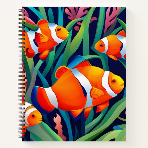 Clownfish In Seaweed Notebook