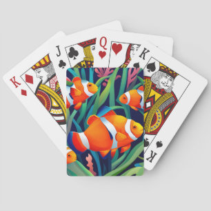 Clownfish In Seaweed Poker Cards