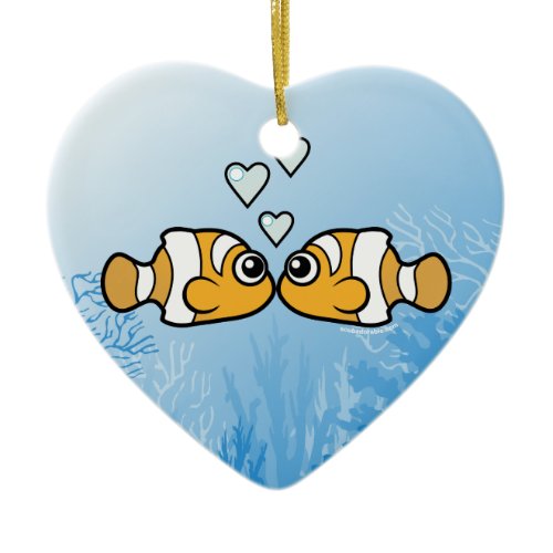 Clownfish Love Ceramic Ornament