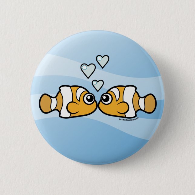 Clownfish Love Pinback Button (Front)