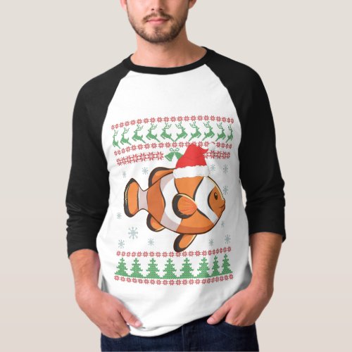 Clownfish Ugly Christmas Sweater Sea Fish Lovers