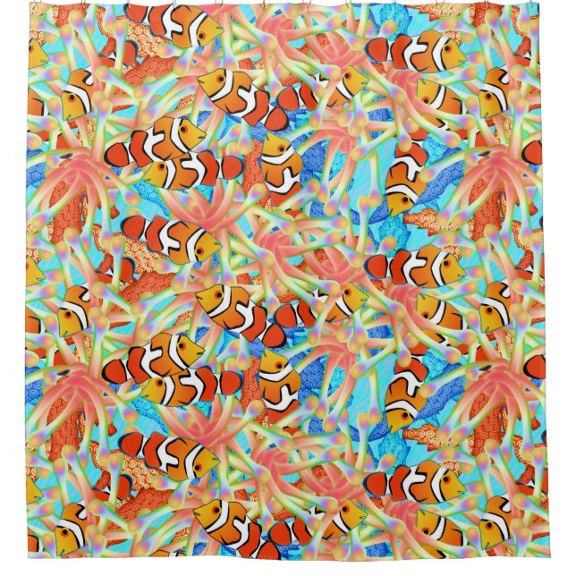 Clowning Around Shower Curtain (Front)