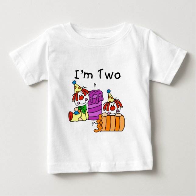 Clowns and Candles 2nd Birthday Tshirts and Gifts (Front)