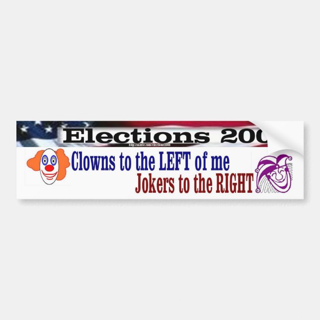 Clowns and Jokers Bumper Sticker (Front)