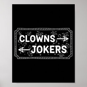 Clowns and jokers funny sarcastic direction humor poster
