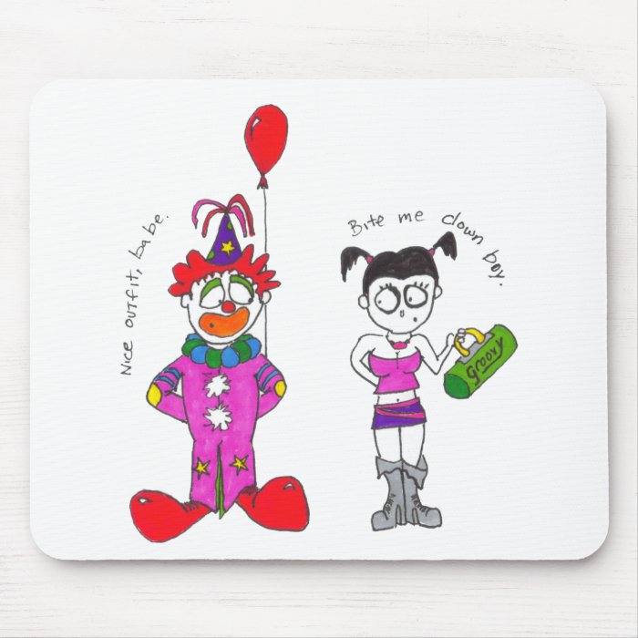 Clowns are creepy mouse pads
