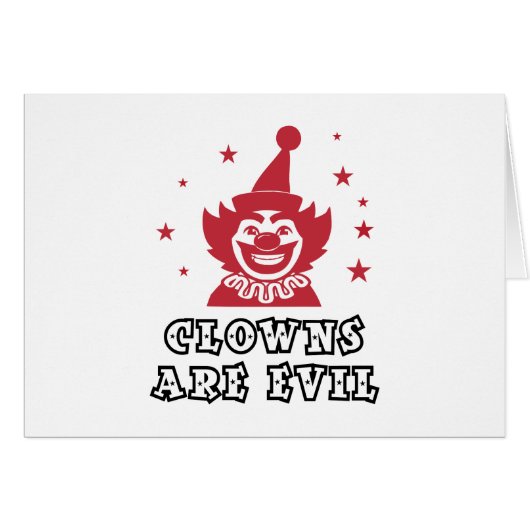 Clowns Are Evil Cards (Front Horizontal)