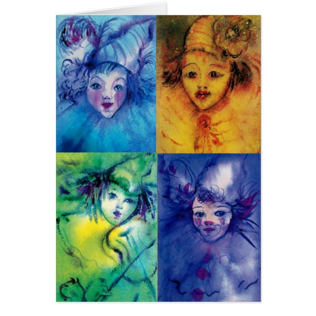 CLOWNS COLLECTION / Venetian Masquearde Ball Cards (Front)