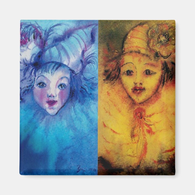 CLOWNS COLLECTION / Venetian Masquearde Ball Magnet (Front)