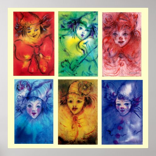 CLOWNS COLLECTION  Venetian Masquearde Ball Poster