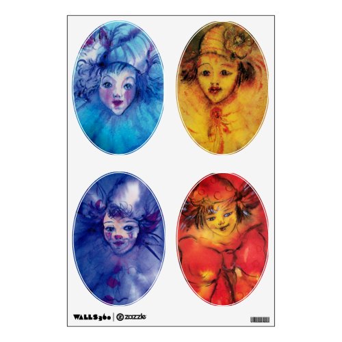 CLOWNS COLLECTION  Venetian Masquearde Ball Wall Sticker