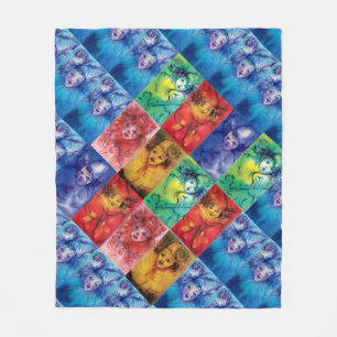 CLOWNS COLLECTION Venetian Masquerade Faces Fleece Blanket