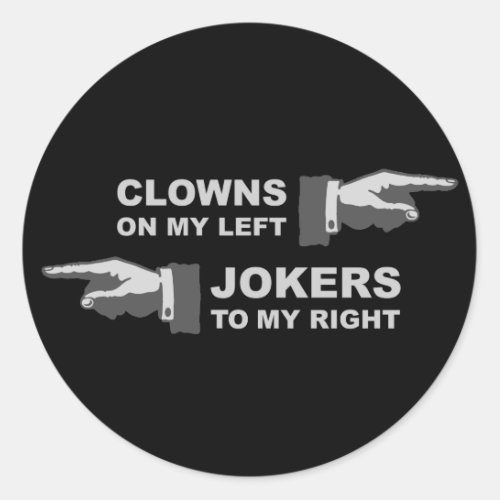 Clowns  Jokers Classic Round Sticker