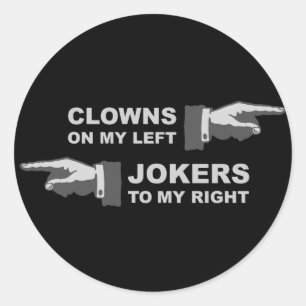 Clowns & Jokers Classic Round Sticker