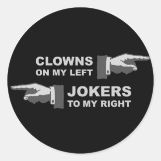 Clowns & Jokers Classic Round Sticker