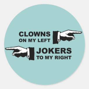 Clowns & Jokers Humor Classic Round Sticker