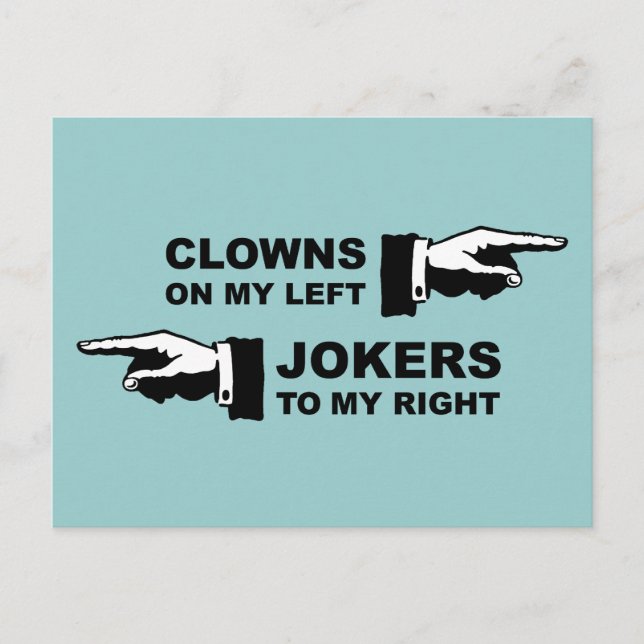 Clowns & Jokers Humor Postcard (Front)