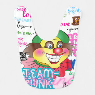 Clowns Remember Baby Bib