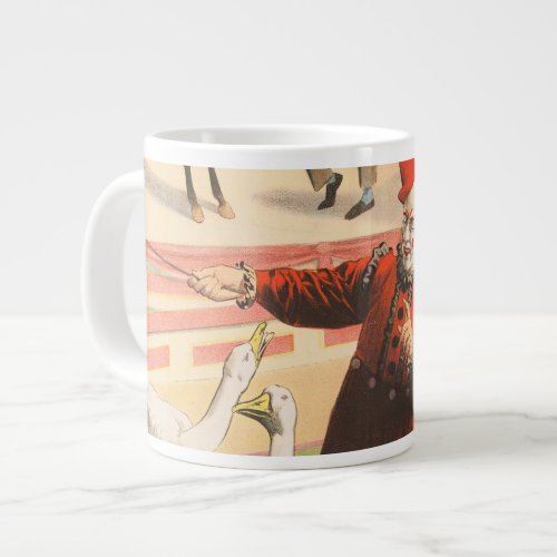 Clowns With Performing Geese Roosters  Donkey Giant Coffee Mug