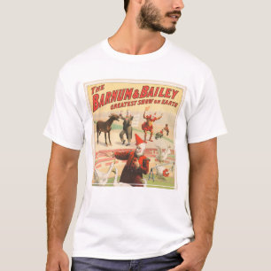 Clowns With Performing Geese, Roosters, & Donkey. T-Shirt